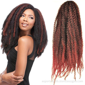 Wholesale Price soft synthetic kinky twists crochet braiding hair afro kinky bulk braiding hair